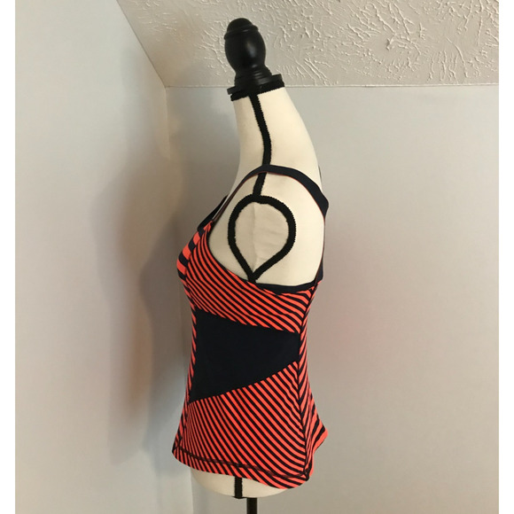 Lululemon Work It Out Tank Sea Stripe Light Flare Inkwell/Classic Stripe Light-8 - Picture 3 of 10